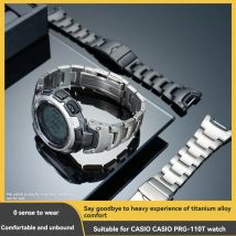 Modified PRW-1300Y Lightweight Titanium Alloy Watch Strap for Casio PROTREK Mountaineering Watch Chain PRG-110T/Y Special Strap