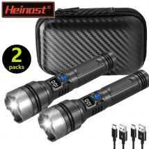 High Power LED Flashlights Powerful USB Charging Zoom Patrol Torch Outdoor Lamp Self Defense Emergency Camping Working Light