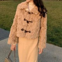 EVNISI Frauen Elegante Faux Pelz Lamm Mäntel Mode Warme Plüsch Langarm Casual Tasten Outwear Winter Dicke Süße Koreanische Jacken