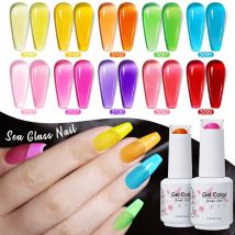 Clou Beaute Transparenter französischer Gel-Nagellack, durchscheinend, nackt, rosa, rot, Gelee, Glas, milchig-weißer Lack, Regenbogenfarben, Nagelkunst