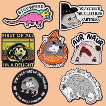 Niedliche Opossums-Emaille-Anstecknadeln, individuelle Broschen, Anstecknadeln, Aktentaschen-Rucksäcke, Accessoires, Dekoration, Schmuck, Geschenk für Freunde