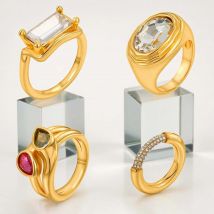 Übertriebener glänzender ovaler Zirkonring, heller Zirkonia, geeignet für Damenringe aus Edelstahl, Hochzeits-Verlobungsschmuck