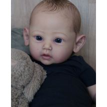 60 cm 3D-Kunstpuppe mit Gefäßaderhaut, weiches Silikon, wiedergeborenes Baby, für Mädchen,