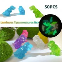 50PCS Leuchtende Mini Tyrannosaurus Rex Fee Garten Dekoration Miniatur Dinosaurier Wohnkultur Micro Landschaft Zubehör