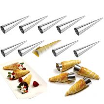 6/12/24 stücke Backen Kegel Edelstahl Spirale Croissant Rohre Horn brot Gebäck machen Kuchen Form Cookie Dessert backen Werkzeug ZXH
