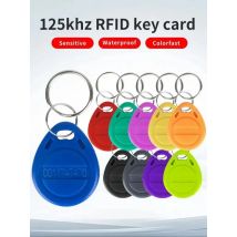 5YOA 100pcs RFID Keyfobs 125KHz Read Only Proximity Smart Keychain Tags TK4100 EM4100 for Secure Door Entry Access Control