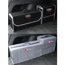 Large Capacity Car Trunk Storage Box Auto Badge Multiuse Tools Organizer Bag Folding Stowing Tidying Accessories For AUDI SLINE