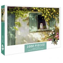 1000 Stück Puzzle für Erwachsene, Schwellerkatze, hoher Schwierigkeitsgrad, Dekompressionsspiele, Lernspielzeug, Weihnachtsgeschenk, dekorative Malerei