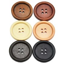 10PCs 30PCs Natürliche Holz Runde Rohrleitungen Holz Knopf 10-30mm Nähen Zubehör Kleidung Diy Dekorative knöpfe Kaffee 4 Löcher