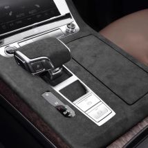 Für Audi Q7 2020 2021 2022 2023 2024 2025 Italienische Wildleder-Verkleidung für Schalthebel, Lüftungsdüsen hinten, Armaturenbrett und Fensterheber