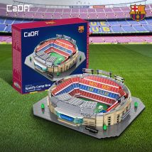 Zestaw klocków CaDA Camp Nou (Barcelona FC) / 728 elementów / przedmiot kolekcjonerski dla fanów piłki nożnej i entuzjastów klocków