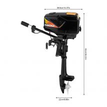 HANGKAI Elektrischer Außenbordmotor 48V 1200W Bootszubehör Marine Lange/Kurze Welle
