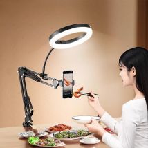 26 cm Selfie-Ringlicht mit mobiler Halterung, Tischarmständer, Fotografie, LED-Ringlampe, Ringlicht für Live-Übertragung
