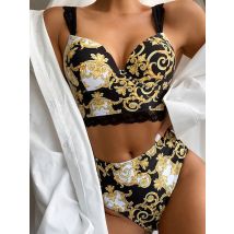 Push-Up Bikini 2024, Bikini-Set, hohe Taille, Bademode, Damen-Badeanzug, weiblicher Badeanzug, Badeanzug, bedrucktes Bikini-Set