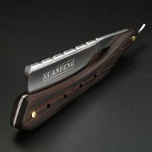 Wenge-Holzgriff, zusammenklappbarer Rasierer, gehärteter Stahl, hohe Härte, scharfer Rasierer für Herren