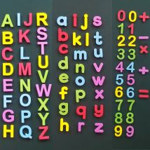 Set di 24-76 Pezzi di Lettere dell'Alfabeto Magnetiche in Schiuma EVA per Imparare a Scrivere e Contare, Adesivi per Frigorifero, Giocattoli Educativi per Bambini