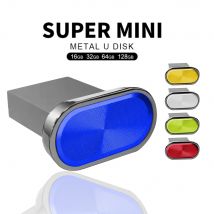 Super Mini Chiavette USB Chiavetta USB in metallo da 128 GB Chiavetta di memoria impermeabile da 64 GB Chiavetta USB rossa blu argento da 32 GB Capacità reale da 16 GB