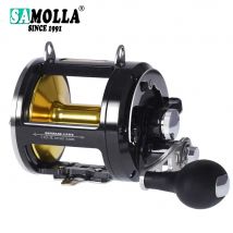 Mulinelli da pesca a tamburo da traina Tutto in lega di alluminio Accessori per acqua salata marina Trascina 30KG Mulinello da jigging Barca Carretilha De Pesca