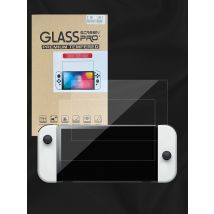 Geeignet für Switch OLED-Schalter mit hochauflösender Schutzfolie, transparenter Bildschirm, 2-teiliges Paket, kostenloses Filmkit
