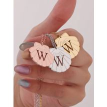 Personalized Seashell Initial Necklace Stainless Steel Charm Invoke Romance & Divine Custom Letter Seashell Pendant for Her Gift