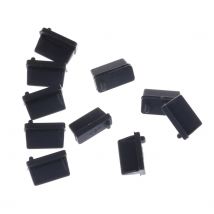 10 stücke schwarze Gummi weibliche USB-Anti-Staubs chutz Stecker Stopper Abdeckung