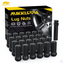 MIKKUPPA M14x1,5 Radmuttern 24 Stück 7 Spline Acorn Seat Radmuttern-Set aus legiertem Stahl, Ersatz für Chevy Silverado Ford F150 Ram