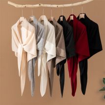 Autumn Winter Warm Fashion Shawl for Women 100% Pure Cashmere Knitted Scarf Versatile Large Triangle Scarf Soft Neck Warmer