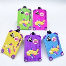 1PCS Creative Aircraft Multi color Luggage Tag Airport Tag Travel Essential Loss Prevention Hanging Tag for Men and Women