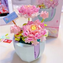 Mini Bausteine Bouquet 3d Modell Spielzeug DIY Ziegel Pflanze Topf Blume Montage Spielzeug für Mädchen Kinder Geschenke Home Decoration Moc