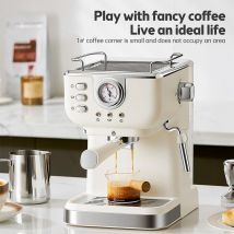 Nueva cafetera 1050W 1.5L de gran capacidad semiautomática 20bar máquina de café de extracción de alta presión para cafeterías domésticas