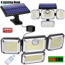 138/198/333/74 LED Solar Lichter Außen Motion Sensor Menschlichen Induktion Einstellbare Kopf IP65 Wasserdichte Solar Power wand Lampe