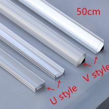 2-35 Pz/lotto LED Profilo In Alluminio 0.5m U/V- Forma Per 5050 2835 LED Strip Bar Lampada Canale Supporto Lampada Armadio Da Cucina armadio