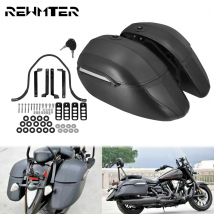 Motorrad Harte Taschen Satteltaschen Stamm Gepäck & Heavy Duty Montage Halterung Kit Für Harley Touring Softail XL Für Suzuki Für BMW
