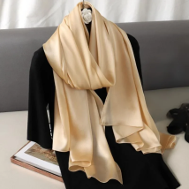 90*180cm Mode Luxus Einfarbig Silk Schal Frauen Weiche Glatte Schals Kopf Wrap Hijab Im Freien Schalldämpfer Lange schal Strand Handtuch
