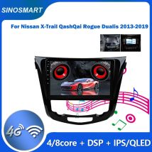 SINOSMART Auto-GPS-Player für Nissan Qashqai J11 X-Trail Rogue 2014–2018 mit werkseitigem OEM NAV-Unterstützung BOSE 360 PA