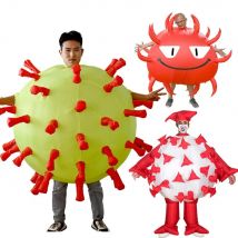 Neues aufblasbares Virus-Kostüm, Halloween-Parodie, aufblasbarer Keim, Bühnenaufführung, ganze Person, lustige Dekorationen, aufblasbare Kleidung