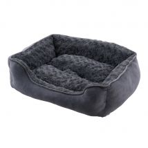 Livingandhome Soft Grey Pet Sleeping Bed for Small Medium Large  Removable Dogs Puppy Bed Pet