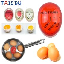 FAIS DU Eieruhr, Küche, elektronisches Gerät, Farbe, Eierkochen, Wechseln, lecker, weich, hart, gekocht, umweltfreundlich, Kunstharz, rote Timer-Werkzeuge