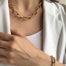 Neue Multi Kreise Choker Halsketten für Frauen Persönlichkeit Punk Neckalces collares Hohl Link Damen Neck Schmuck Vintage Kragen