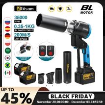 Gisam 35000RPM Bezszczotkowy Elektryczny Dmuchawa Powietrza 2w1 Turbo Dmuchawa Wentylator do Odkurzania Liści, Kurzu, Śniegu Narzędzie do Czyszczenia Kompatybilne z Akumulatorem Makita 18V