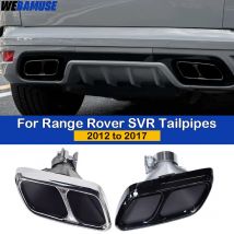 For 2012 to 2017 Range Rover Sport Upgrade SVR Square Bumper Muffler Header Stainless Steel Tailpipe Exhaust System Nozzle