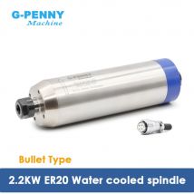 G-Penny 2,2 kW ER20 80 mm wassergekühlter Spindelmotor Bullet Type 110 V 220 V 380 V Holz-/Steinbearbeitung 4 Stück Keramikkugellager
