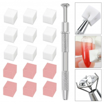 50-teiliges Nail-Art-Schwämme-Set mit Farbverlauf, DIY-Nagelkunst-Werkzeuge, professionelle und Heimgebrauch, Pinsel, Schwamm, Grabber, Nagelkunst-Zubehör