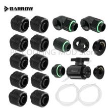 Barrow OD13MM 16 mm weiches Schlauchanschlussset und 90-Grad-Drehung * Schlauch -Stecker *Wasserventil * Mini-Draht * T-Stück Wasserkühlungsset