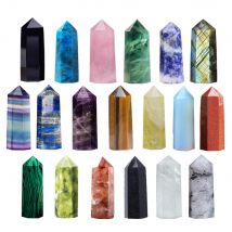 Naturstein Single Point Zauberstab Stein Mineralkristall Steine Handwerk Heimdekoration Sechseckiges Prisma Weihnachtsgeschenke