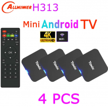 4 SZT. 2 SZT. 1 SZT. Tanix TX1 Android TV Box H313 2.4G Wifi RAM 1GB 8GB ROM 8GB 16GB Zasilanie DC 5V 2A