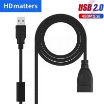 USB 2.0 A Stecker auf A Buchse Datensynchronisierung Schwarz Ladegerät Verlängerungskabel Kabel USB-Kabel für PC Laptop Tastatur