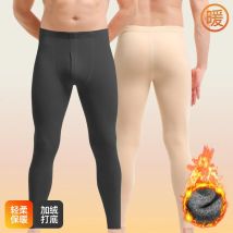 High Waist Thermal Underwear Bottom Men's Winter Fleece Keep Warm Long Johns Pants Sleepwear Soft Breathable Thermo Leggings