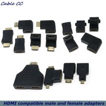 Micro Mini HDMI-kompatibler 90-Grad-Rechtswinkeladapter HDMI 270-Grad-HDMI-Stecker auf Buchse HDMI-Winkelstecker