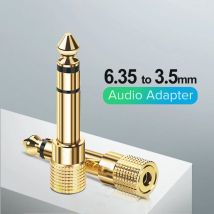 Jack 3.5 Lautsprecheranschluss 6,35 mm Stecker auf 3,5 mm Buchse Audioanschluss 3,5 Jack Aux-Kabel für Lautsprecherverstärker Gitarrenbuchse 6,35